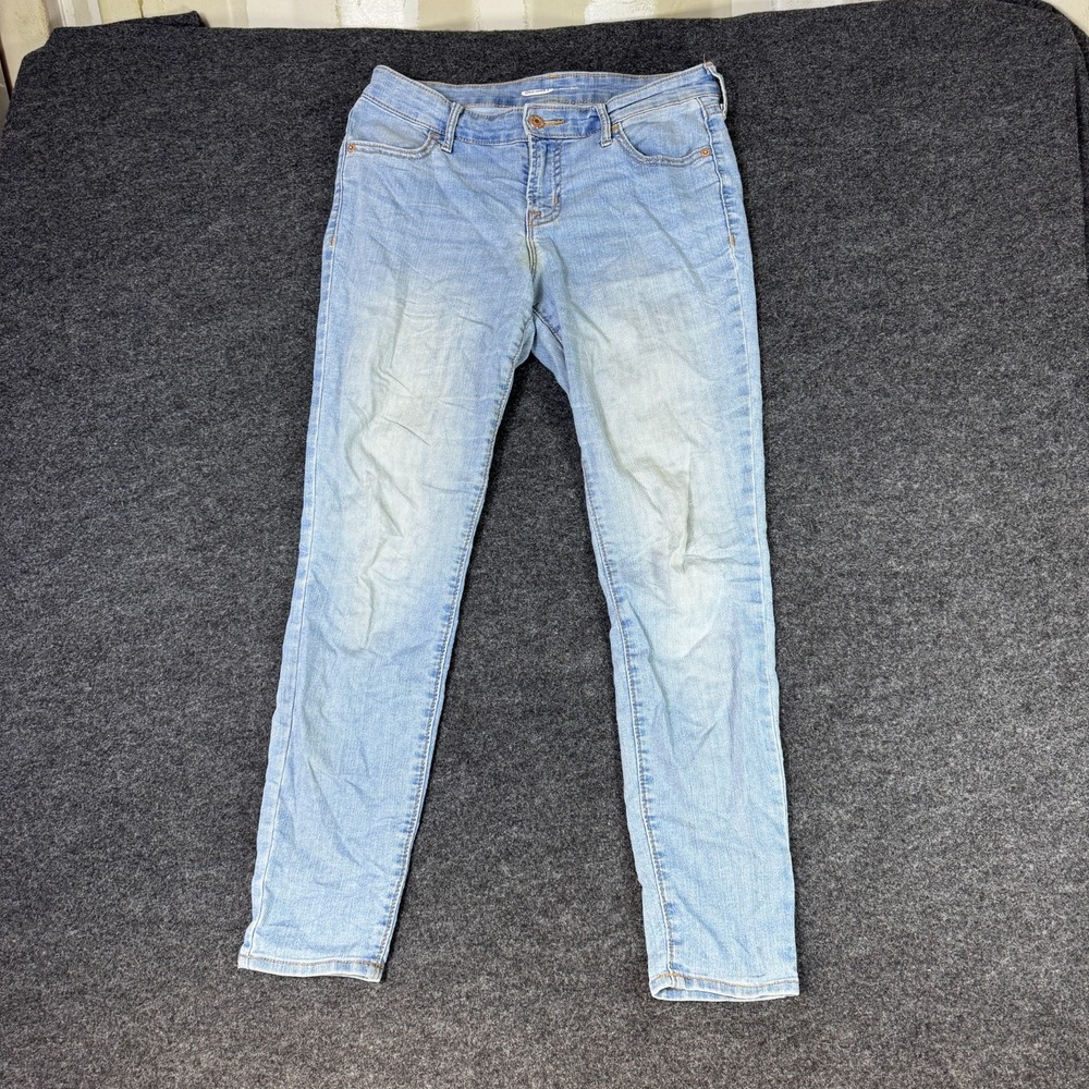 Old Navy Super Skinny Jeans Women 6P Blue Denim Cotton Stretch Preppy Light Wash
